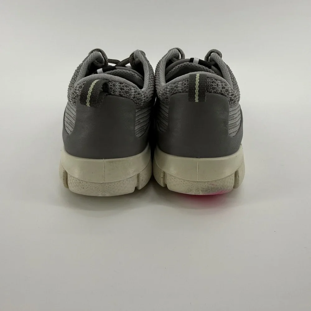 ECCO Intrinsic Knit Grey Mesh Leather Sneakers EU 38 US Women 7-7.5 Danish